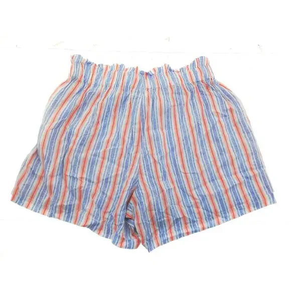 Jolie & Joy MultiColored Striped Tie Belt Shorts - Women's Plus Size 1X - Chic - Picture 2 of 4